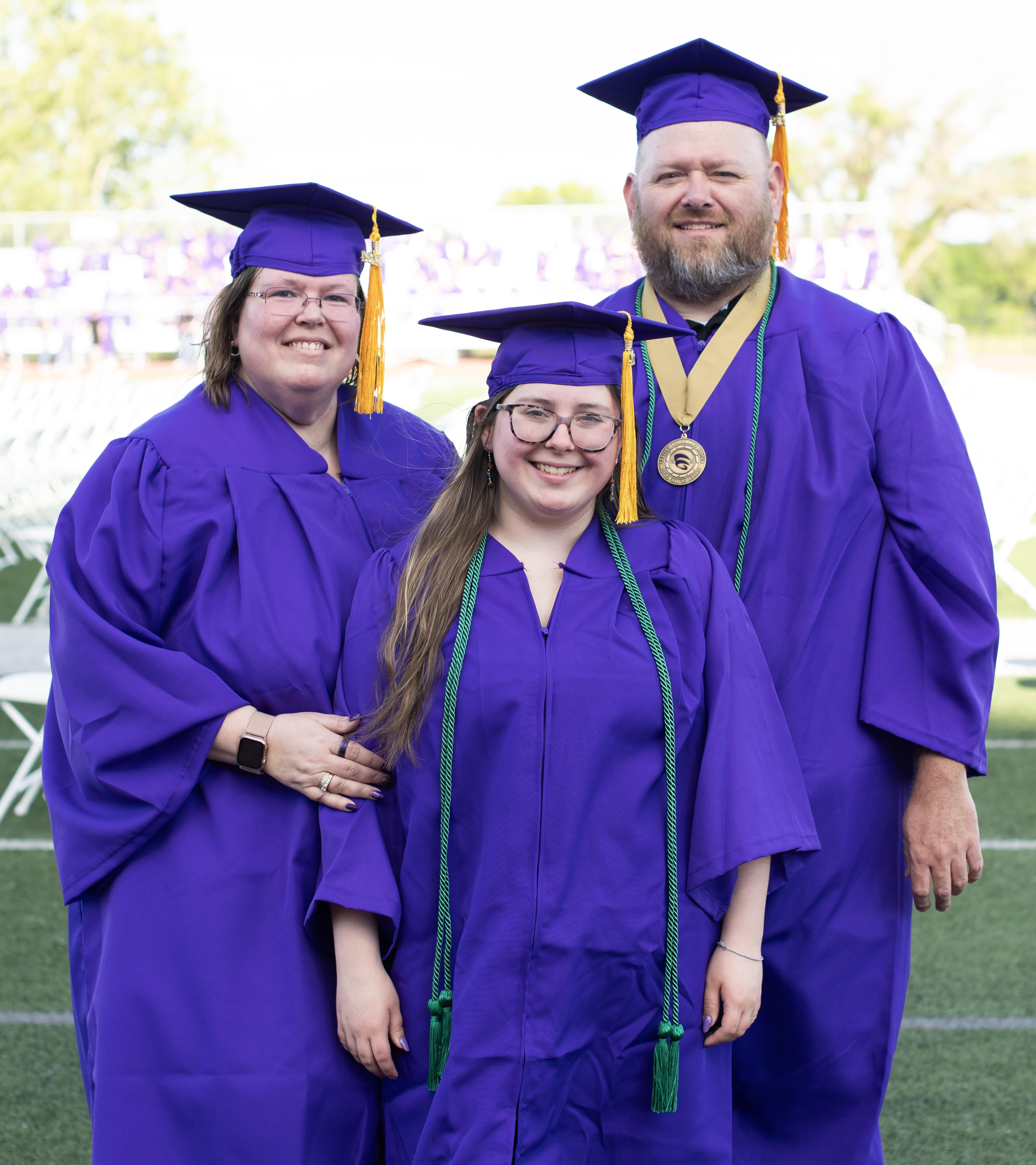 The Ciesielski family poses at the 2024 graduation.